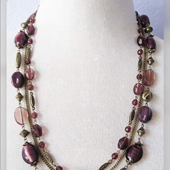 NWT Premier Designs Purple Iris Necklace - Picture 4 of 5